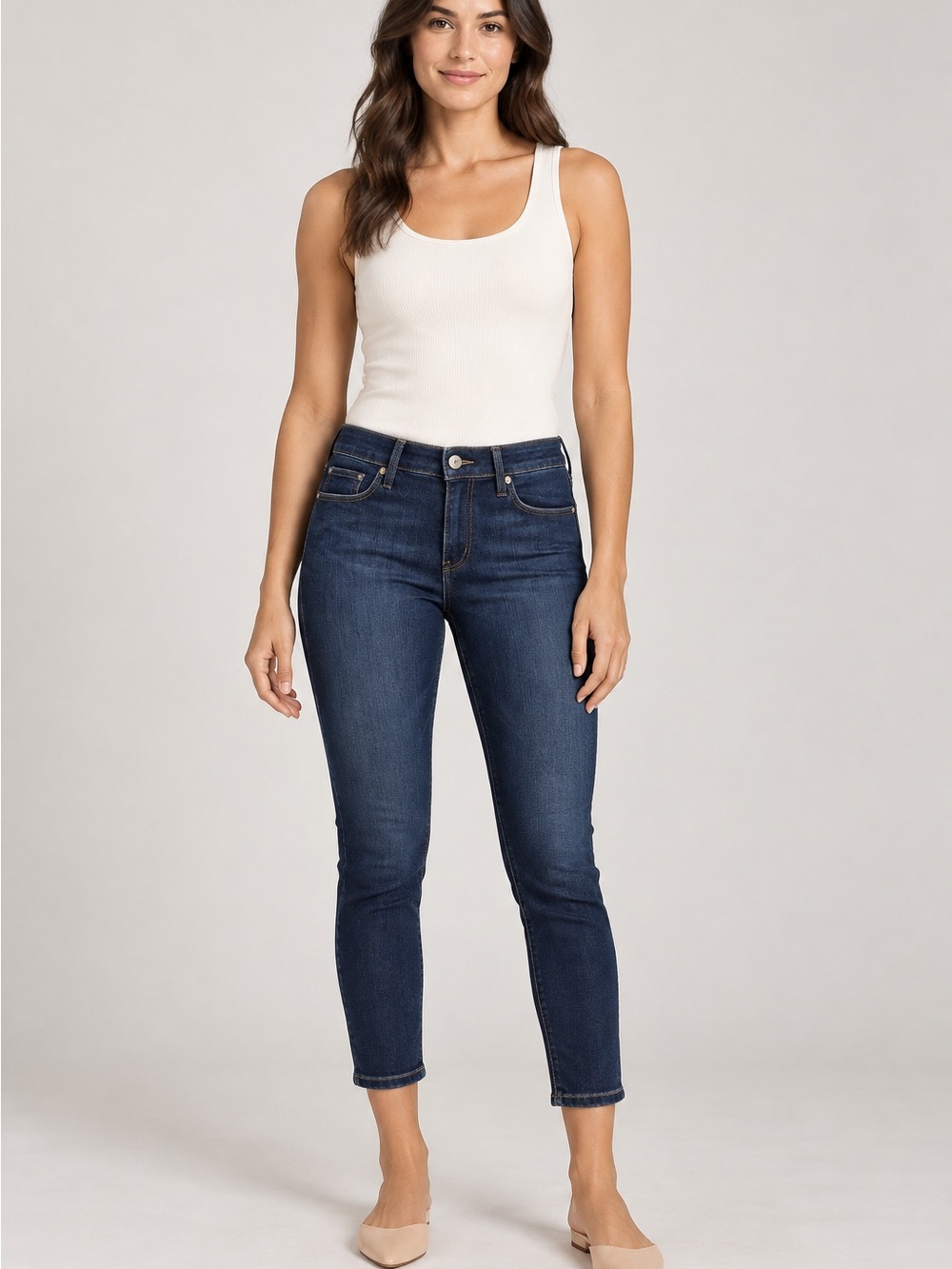 PAIGE Kylie Crop Dark Wash Skinny Jeans Size 26 A0367